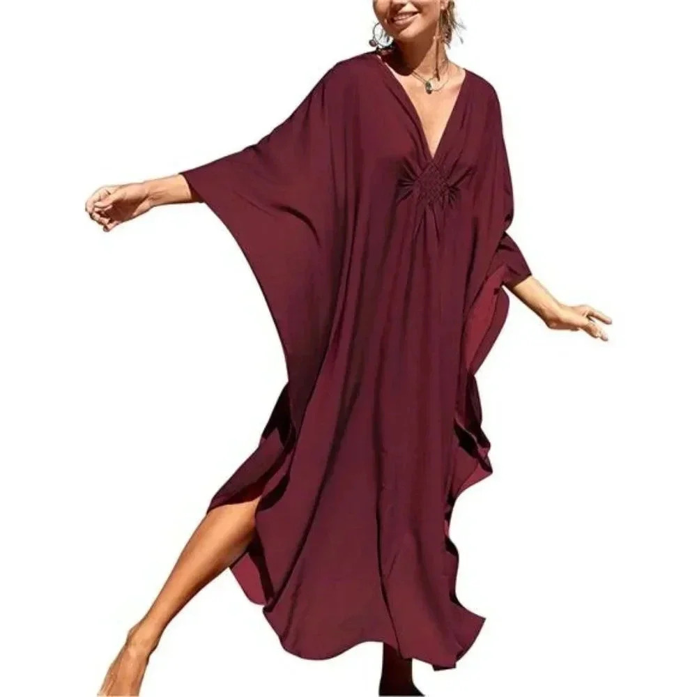 Kaftan Dresses for Women Ethnic Print Cover Ups for Swimwear Women,Beach